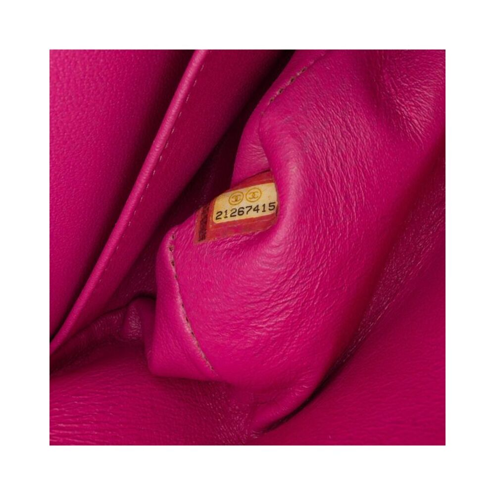 Pre Loved Chanel Chevron Quilted Classic Flap Bag Women Pink Shoulder Bags - Picture 6 of 8